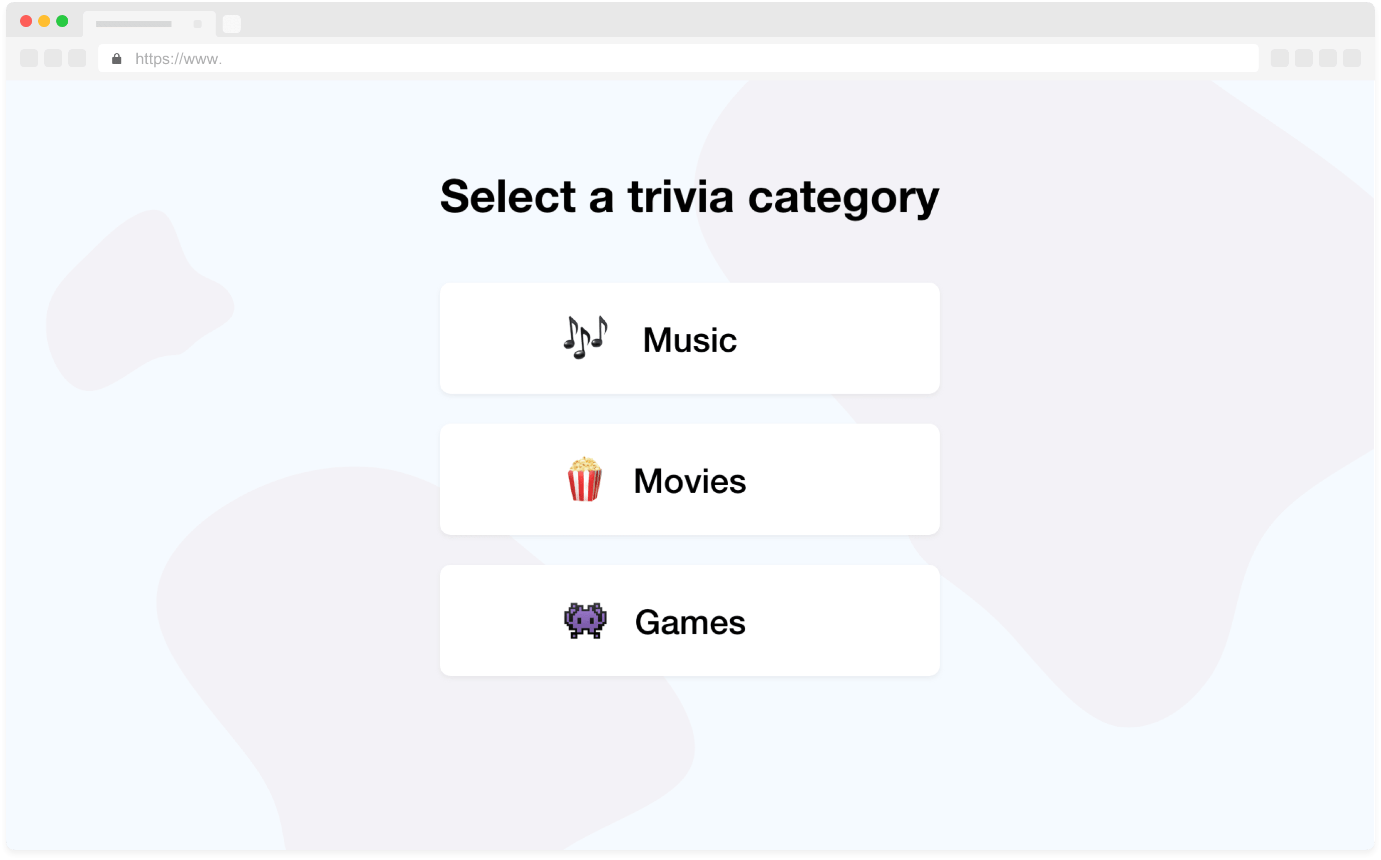 select category