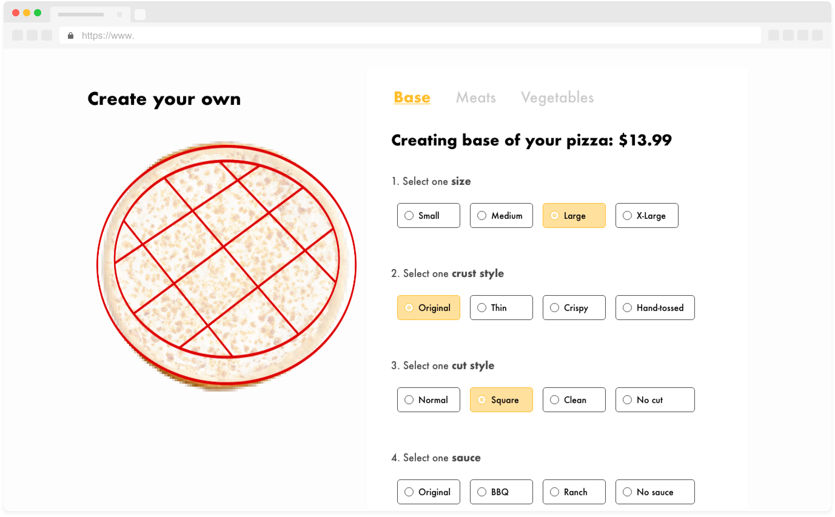 selecting base