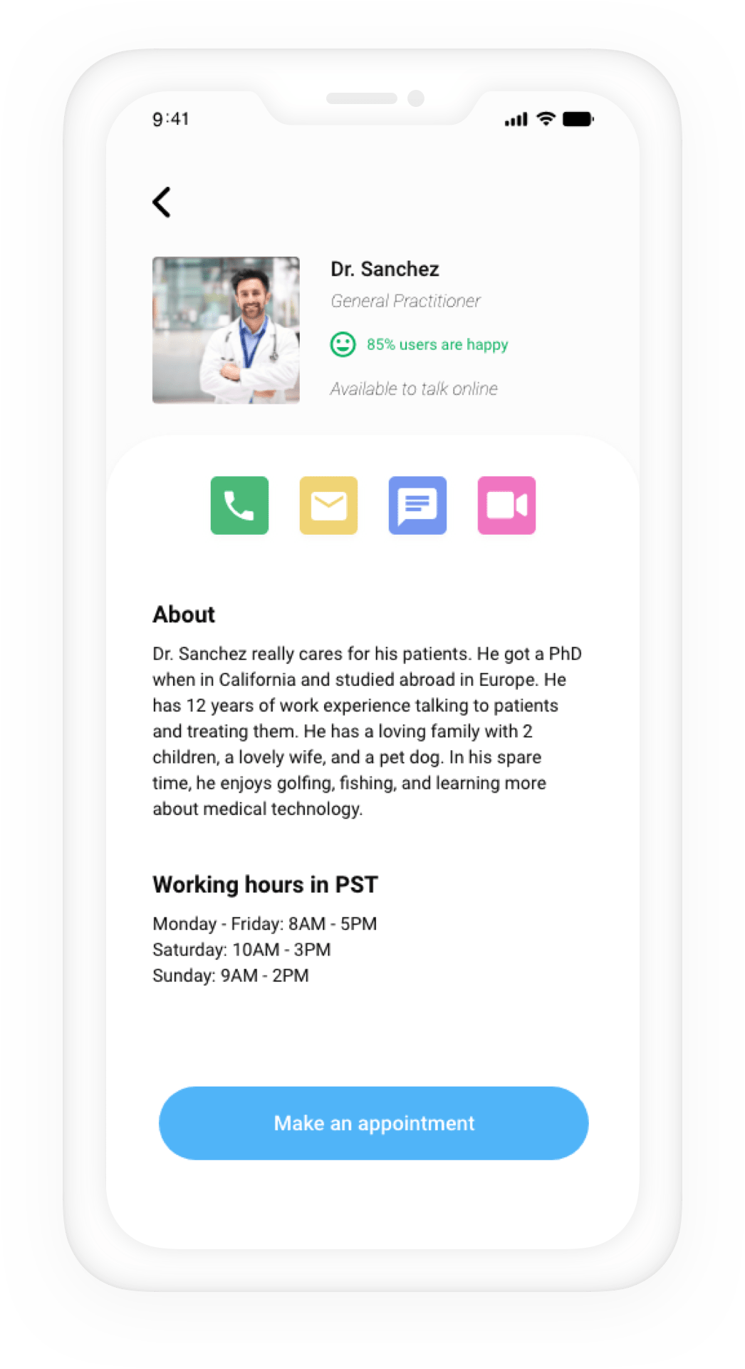 view doctor profile