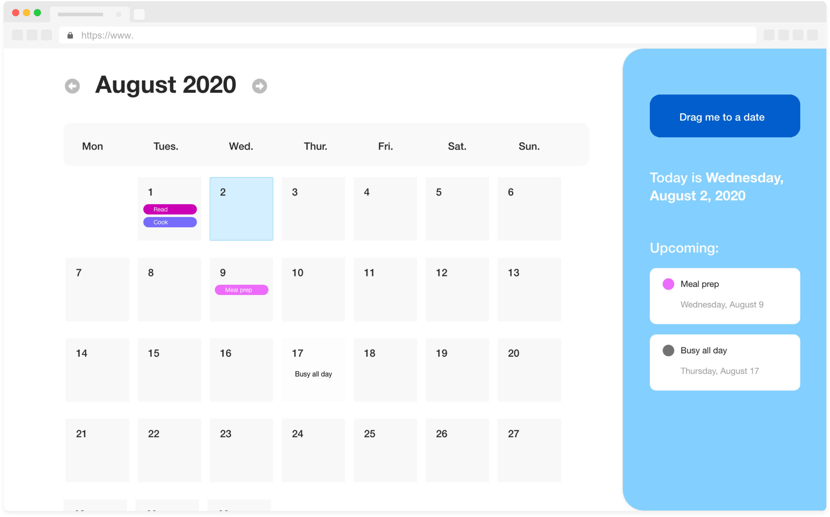 view calendar